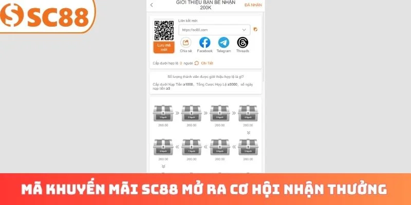 Mã khuyến mãi SC88 mở ra cơ hội nhận thưởng